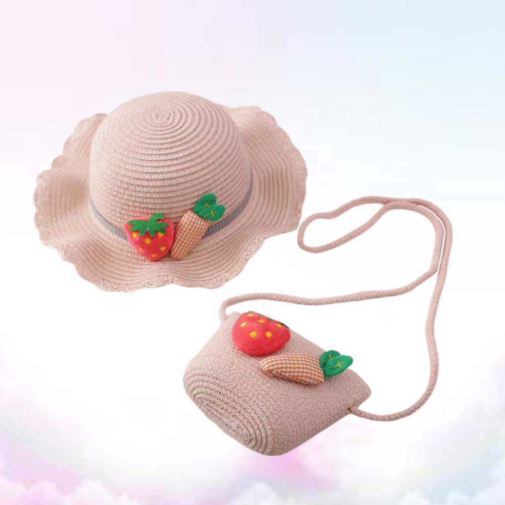Sun Hat Wide Brim - 1Set Kids Straw Sun Protection Hat