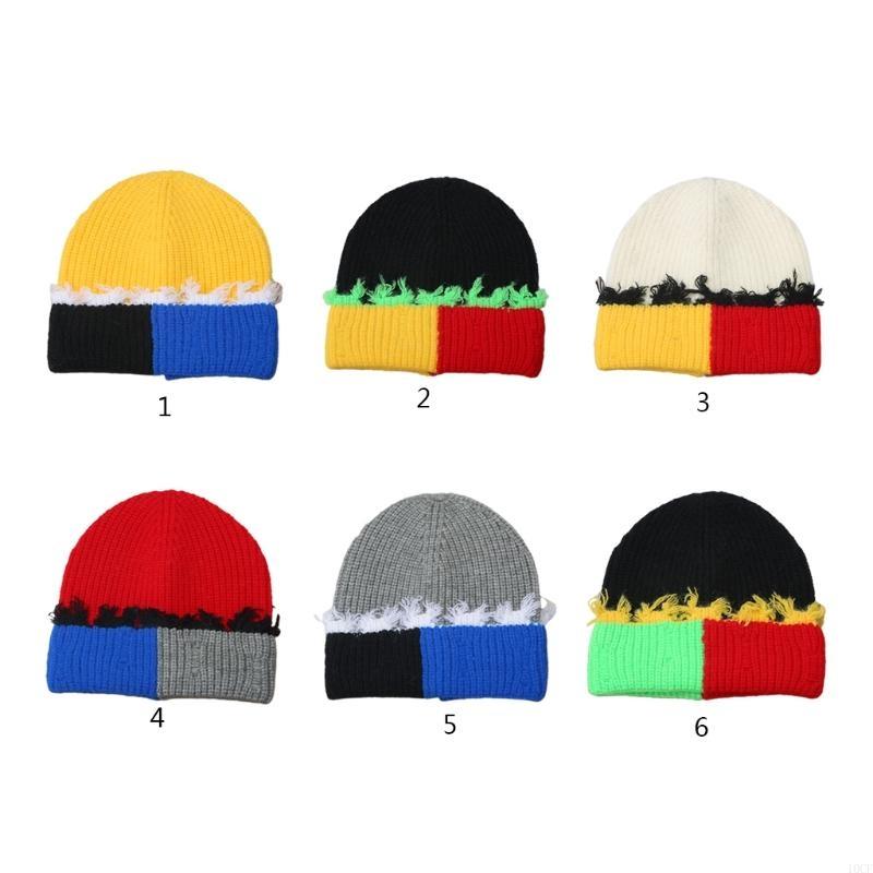 Korean Version Color Matching  - Beanie Cuffed Knit ulasan dan harga