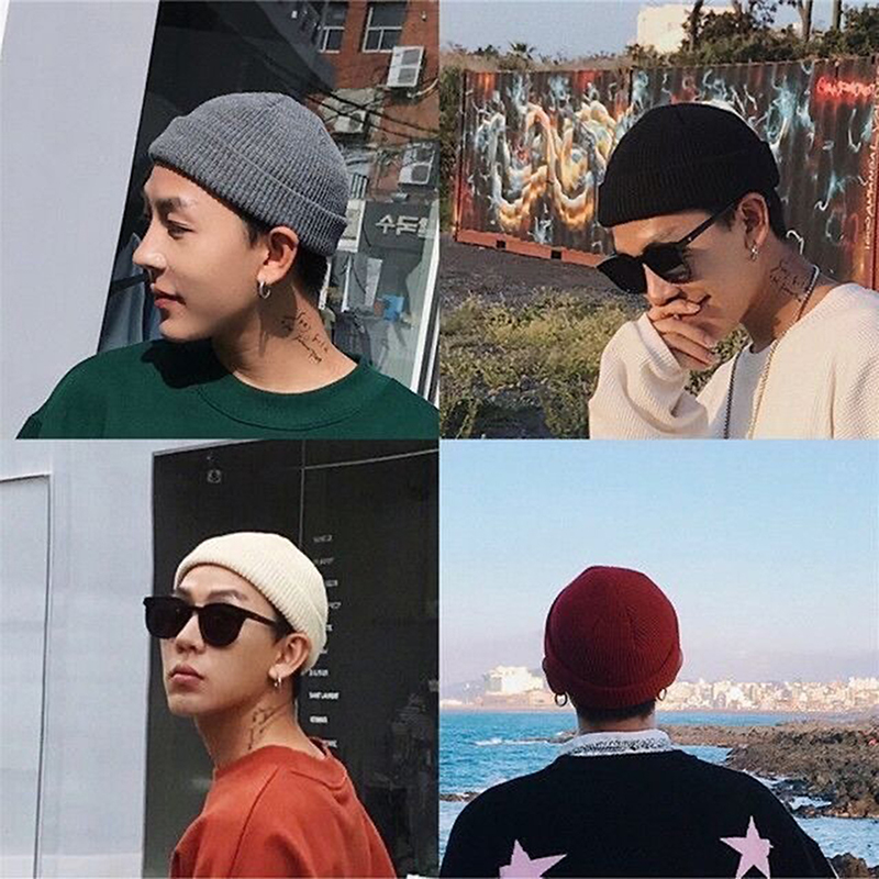 Winter Warm Unisex Wool Beanie - Beanie Cuffed Knit ulasan dan harga