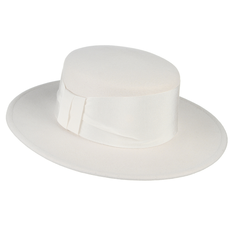 100% Wool White Autumn Winter  - Fedora Hat Wool ulasan dan harga