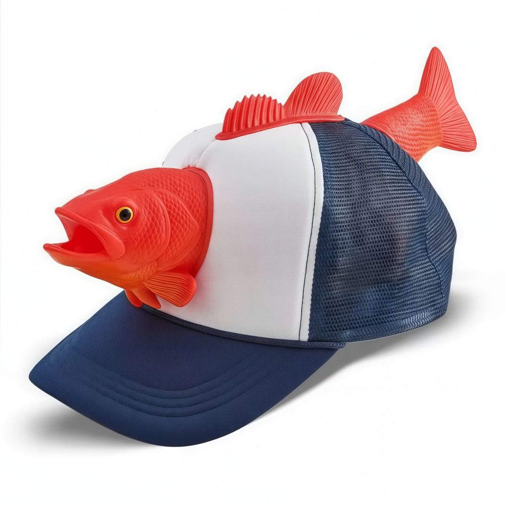 Funny 3D Fish Animal Trucker H - Trucker Cap Mesh ulasan dan harga
