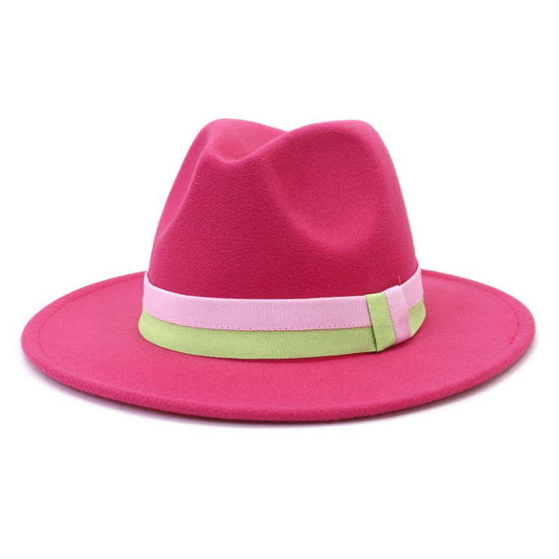 Unisex Autumn Winter New Wide  - Fedora Hat Wool ulasan dan harga