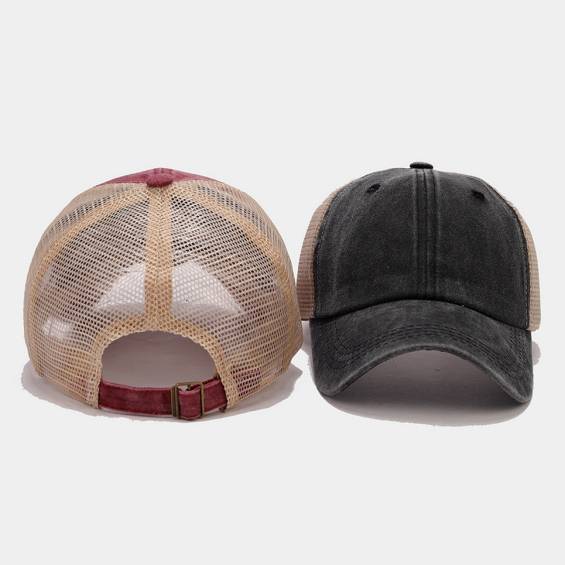 Vintage Washed Denim Mesh Back - Trucker Cap Mesh ulasan dan harga