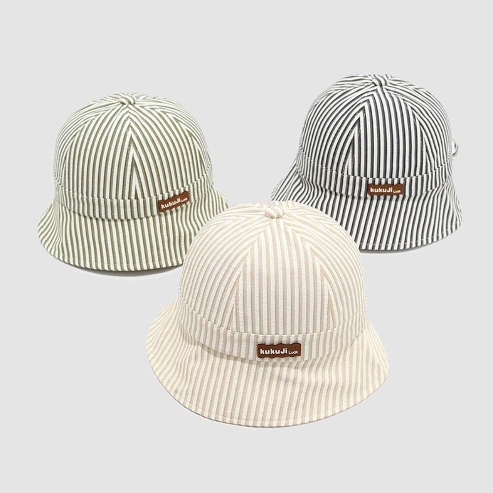 New Striped Baby Bucket Hat Ad - Sun Hat Wide Brim ulasan dan harga