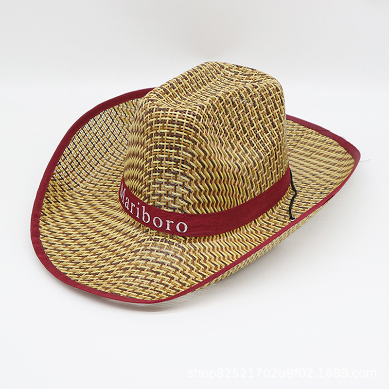 Men Retro Western Cowboy Summe - Cowboy Hat Straw ulasan dan harga