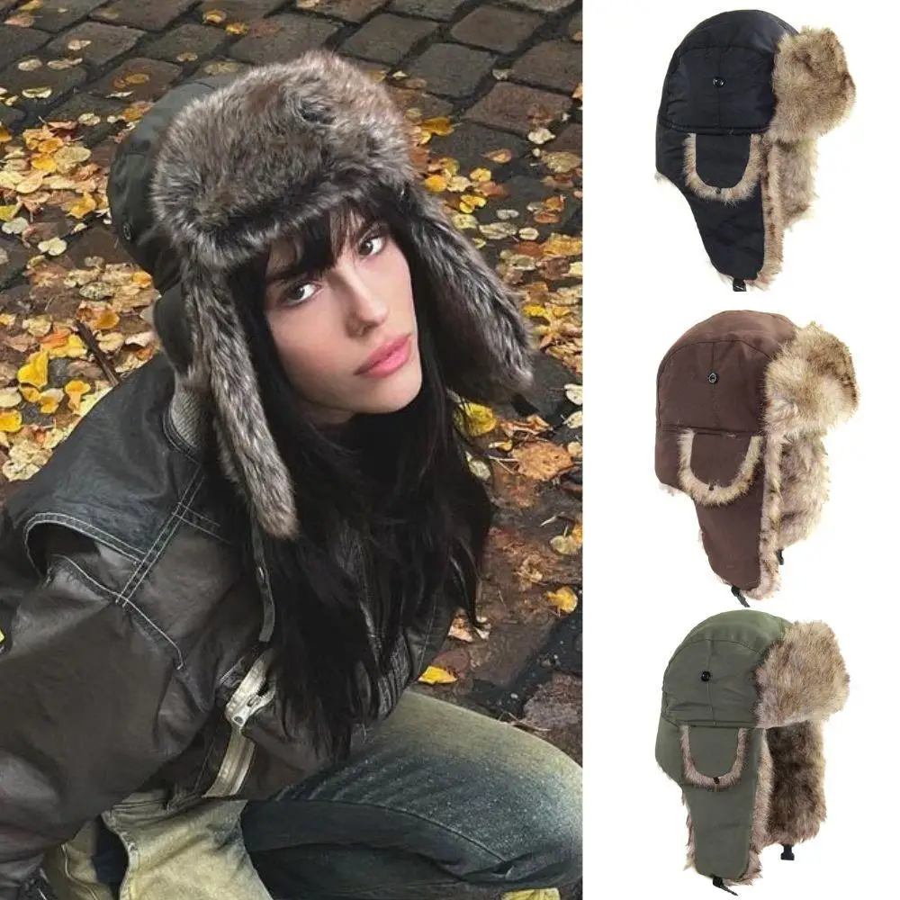 1PC Winter Trapper Aviator Tro - Trapper Hat Ear Flap ulasan dan harga