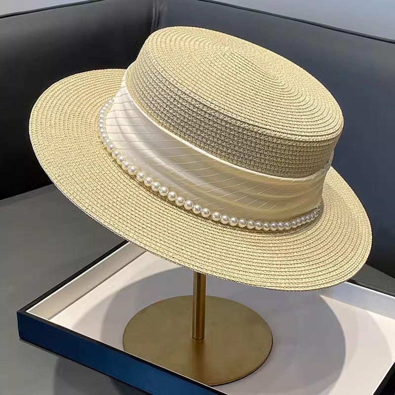 2025 New Style Hat Retro Flat  - Sun Hat Wide Brim ulasan dan harga