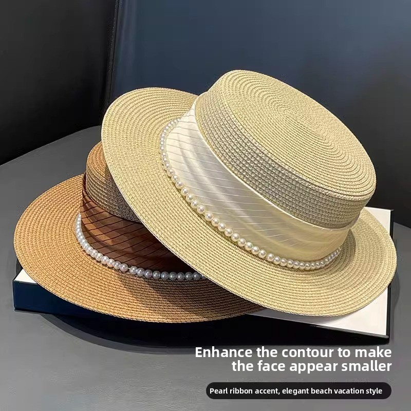2025 New Style Hat Retro Flat  - Sun Hat Wide Brim ulasan dan harga
