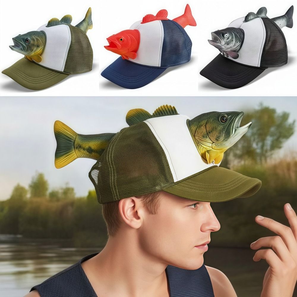 Funny 3D Fish Animal Trucker H - Trucker Cap Mesh ulasan dan harga