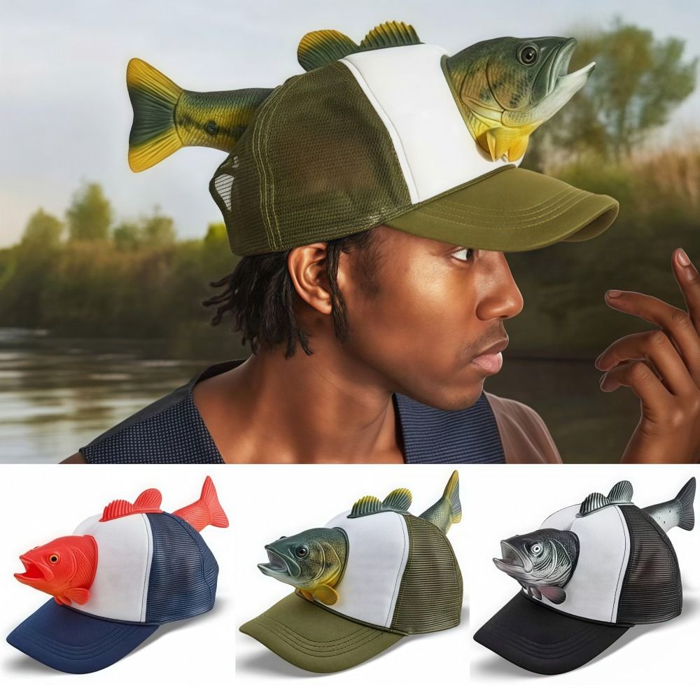 Funny 3D Fish Animal Trucker H - Trucker Cap Mesh ulasan dan harga
