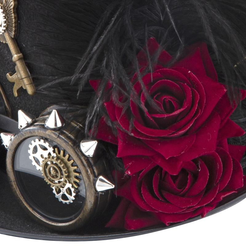 Y166 Vintage Steampunk Hat Top - Fedora Hat Wool ulasan dan harga