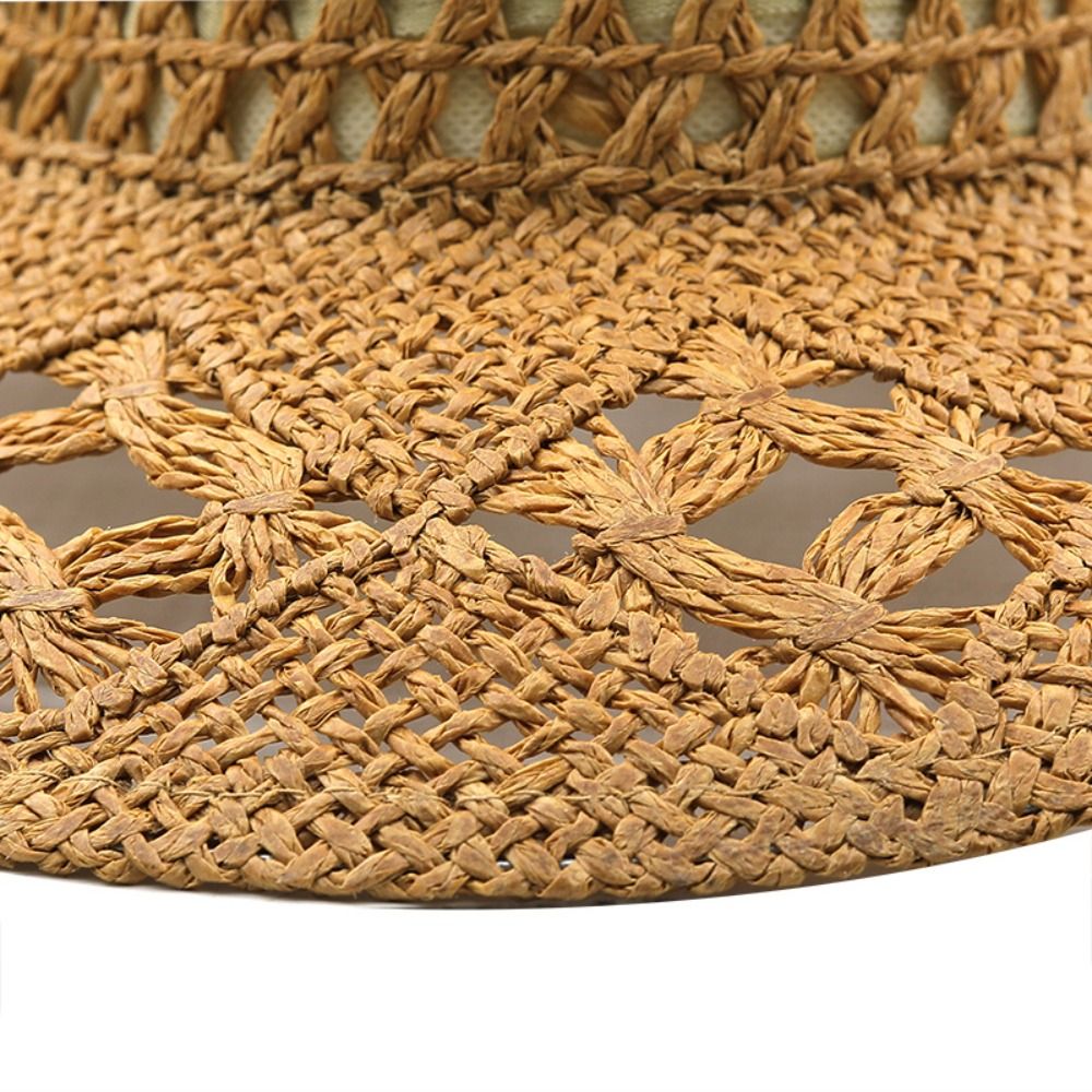 Vintage Wide Brim Hollow Straw - Cowboy Hat Straw ulasan dan harga