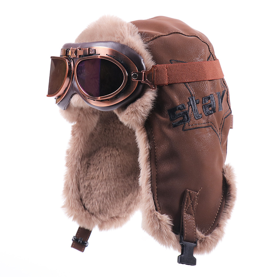 Men Women Vintage Harley Pilot - Trapper Hat Ear Flap ulasan dan harga