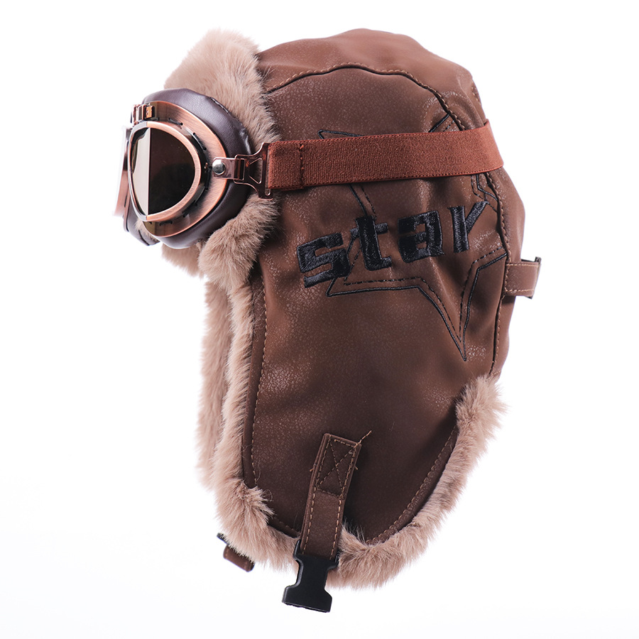 Men Women Vintage Harley Pilot - Trapper Hat Ear Flap ulasan dan harga