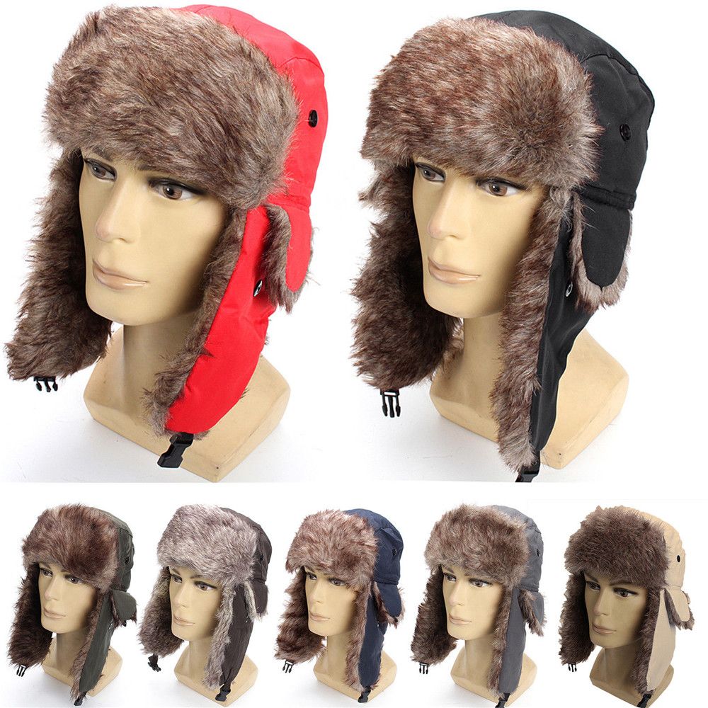Warm Winter Fur Earflap Ski Ha - Trapper Hat Ear Flap ulasan dan harga