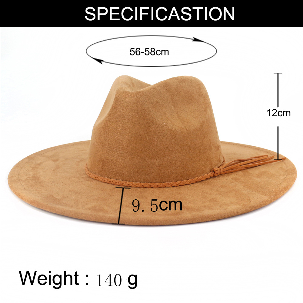 Vegan Suede Hat Teardrop shape - Fedora Hat Wool ulasan dan harga