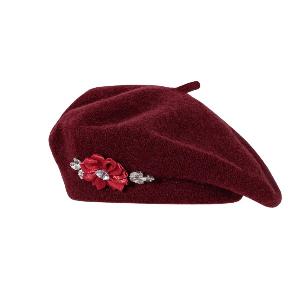 Sweet Solid Color Wool Beret C - Beret French Wool ulasan dan harga