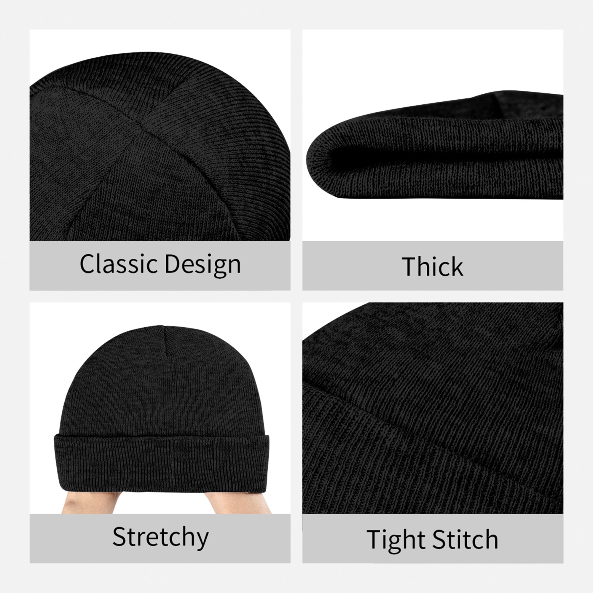 Women Men Rib Knit Cuffed Bean - Beanie Cuffed Knit ulasan dan harga