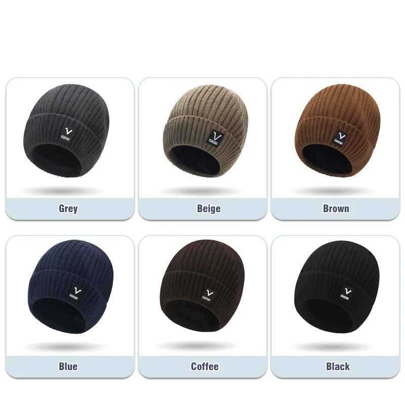 Beanie Men Slouchy Knit Skull  - Beanie Cuffed Knit ulasan dan harga