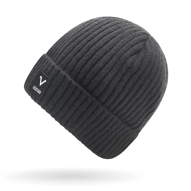 Beanie Men Slouchy Knit Skull  - Beanie Cuffed Knit ulasan dan harga