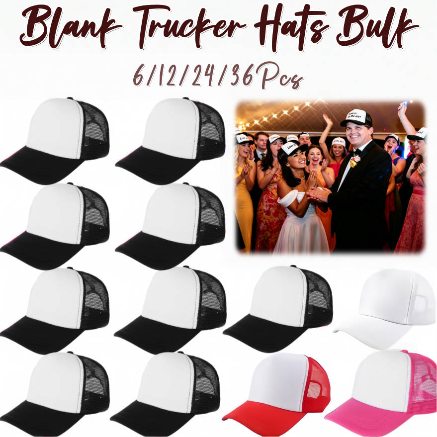 6-36Pcs Blank Trucker Hats Bul - Trucker Cap Mesh ulasan dan harga