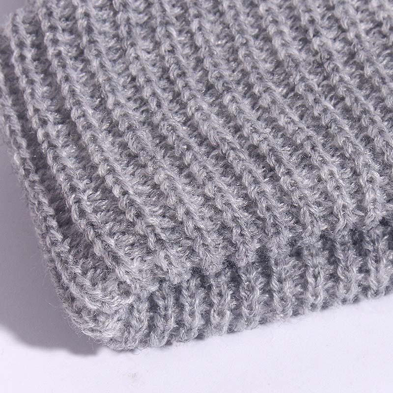 Unisex Winter Child Ribbed Kni - Beanie Cuffed Knit ulasan dan harga